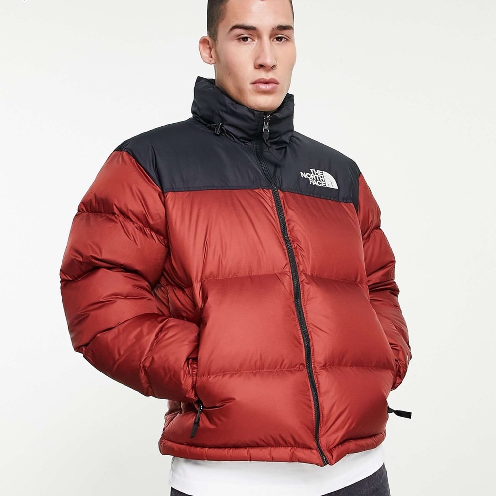 North Face Nuptse retro 1996 jacket puffer in red/burgundy